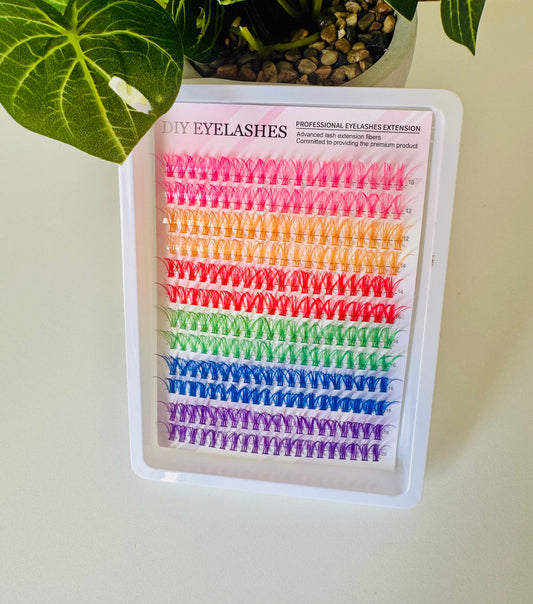 240pc 6 Colour Eyelash Cluster