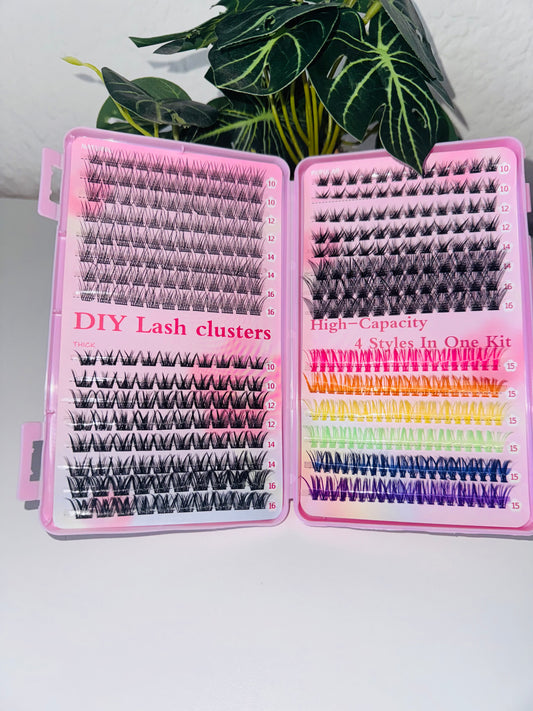 392pc Colourful and Classic Lash Cluster Book